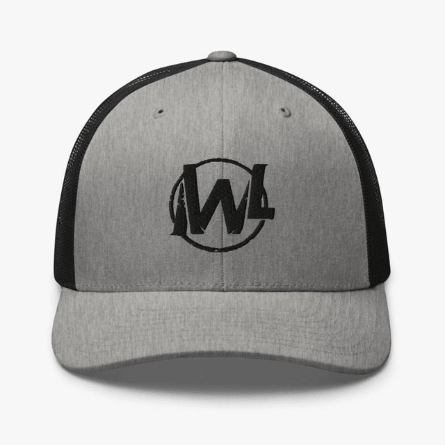 Trucker cap grey (Embroidered emblem IWL)