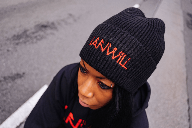 Beanie Red&Black (Embroidered logo)